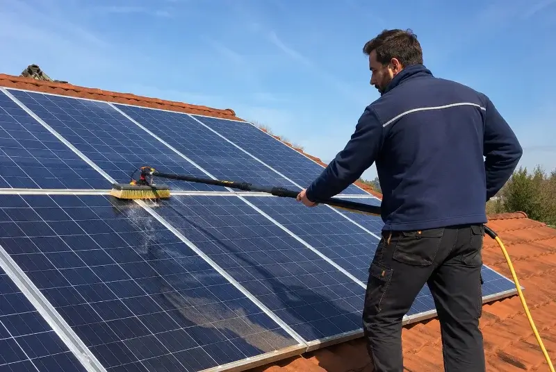 Nettoyage et entretien de panneaux solaires à la Séguinière